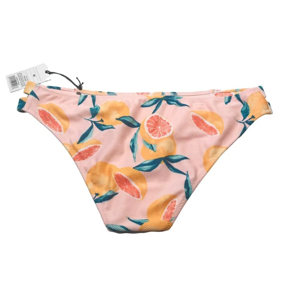 Shade And Shore Women's Medium Strappy Side Low Coverage Bikini Swim Bottom New
